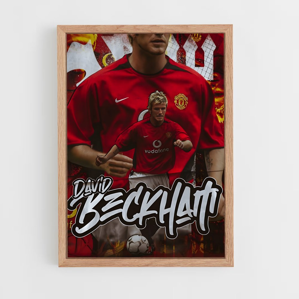 Poster David Beckham Design – affiche Football (vue 4)