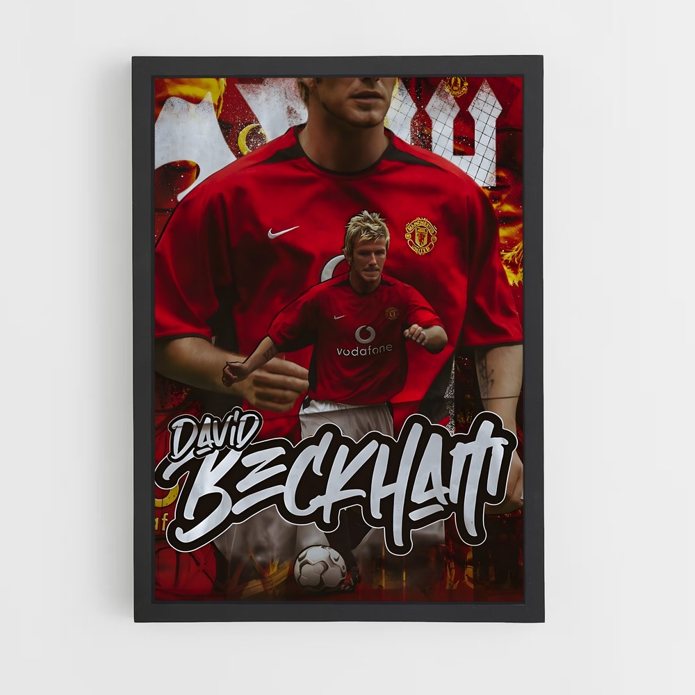 Poster David Beckham Design – affiche Football (vue 2)