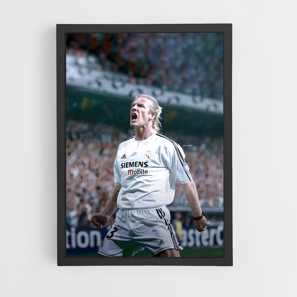 Poster David Beckham Célébration – affiche Football (vue 2)