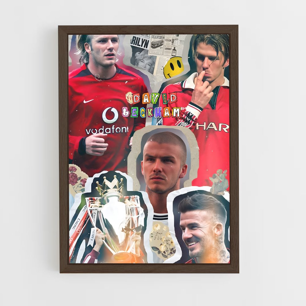 Poster Collage Beckham – affiche Football (vue 5)