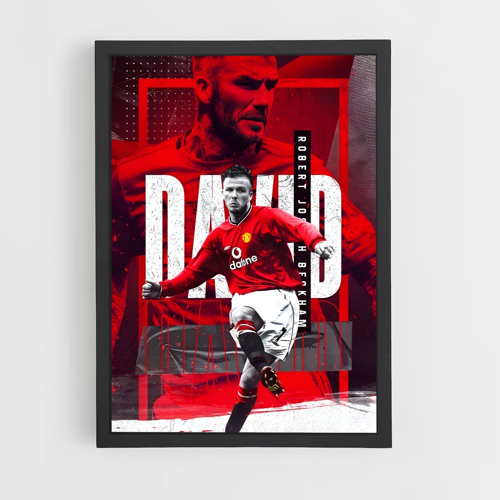 Poster David Beckham Football (vue 2)