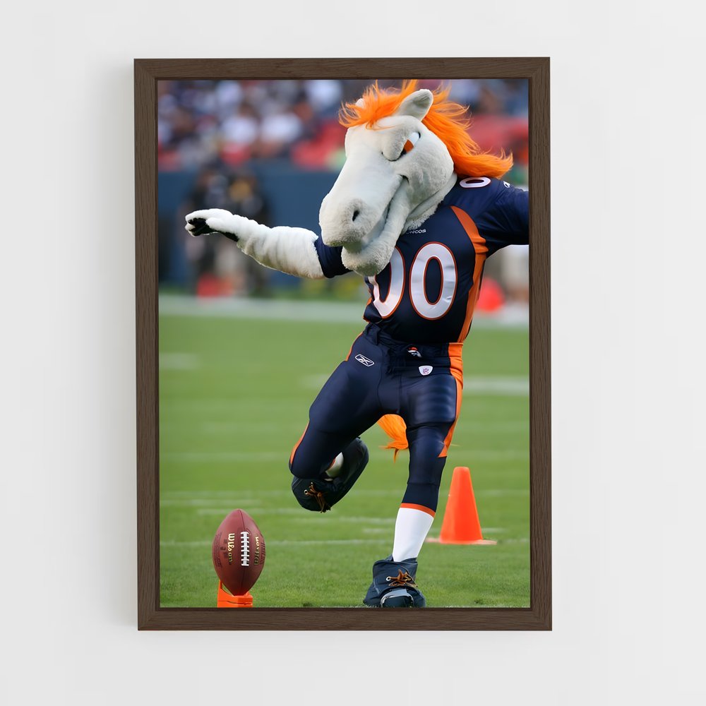 Poster Mascotte Denver Broncos – affiche Football US (vue 5)