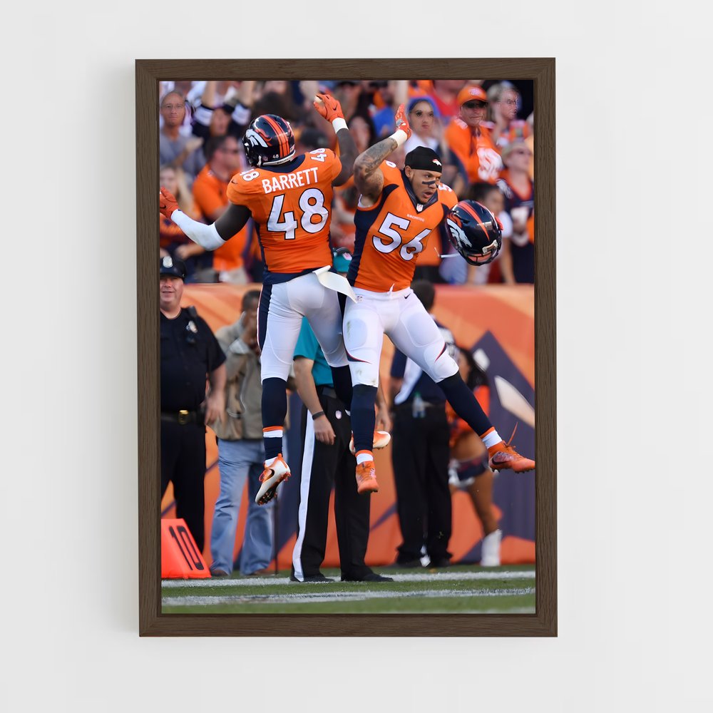 Poster Denver Broncos Saut – affiche Football US (vue 5)