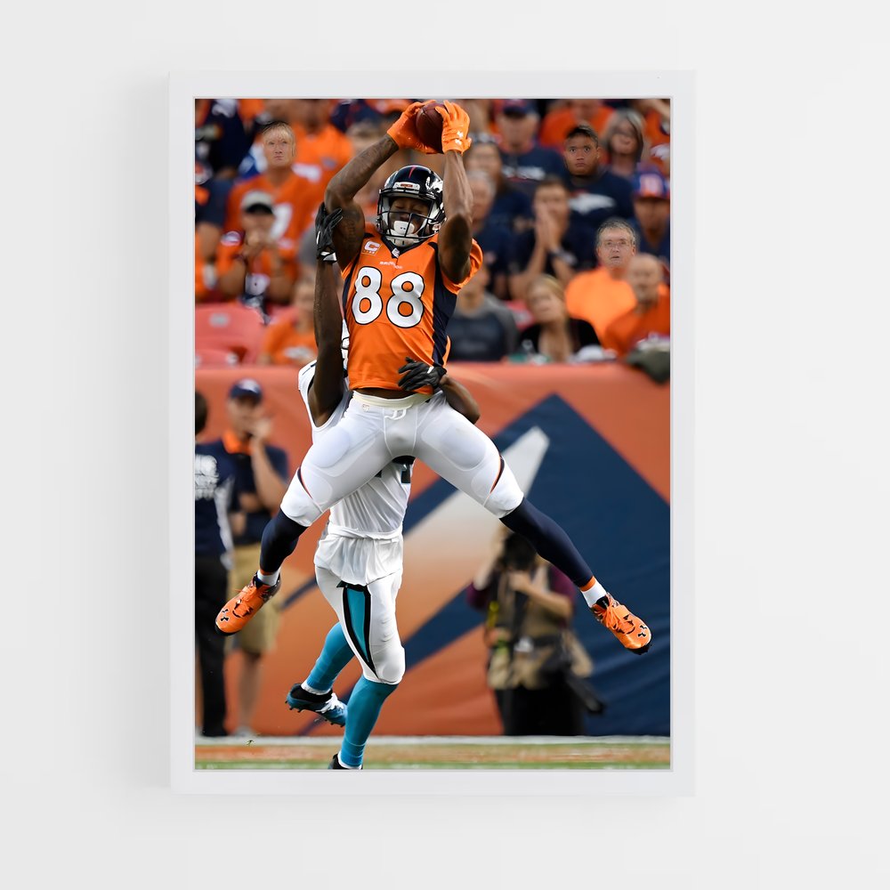 Poster Denver Broncos Receveur – affiche Football US (vue 3)