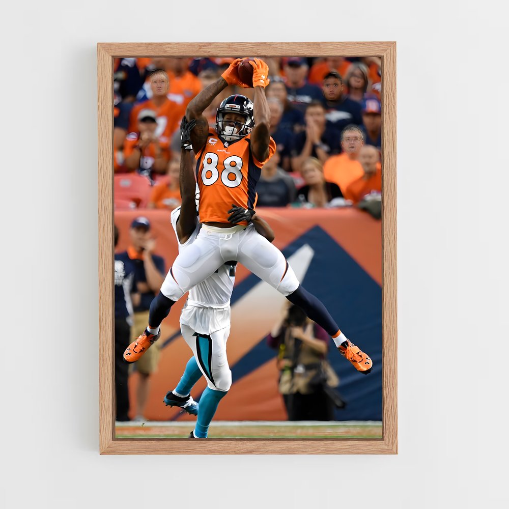 Poster Denver Broncos Receveur – affiche Football US (vue 4)