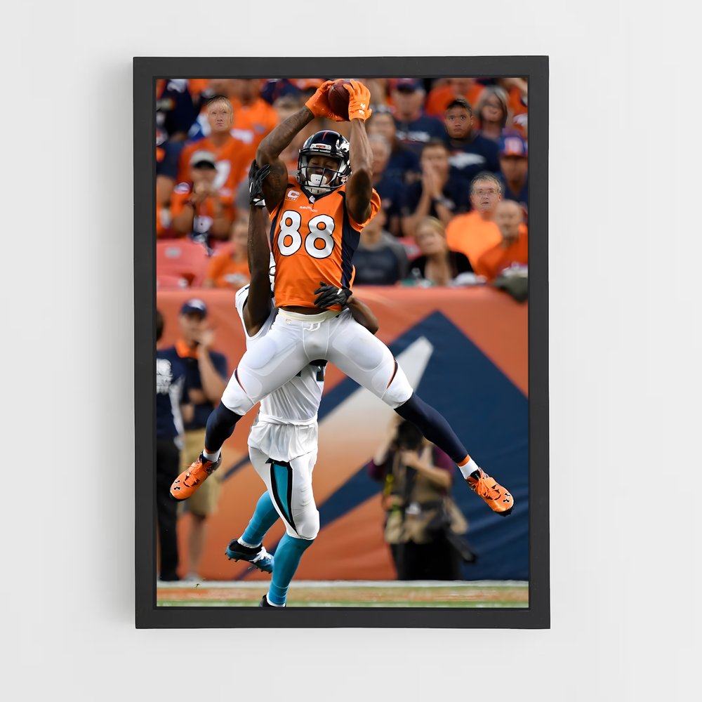 Poster Denver Broncos Receveur – affiche Football US (vue 2)