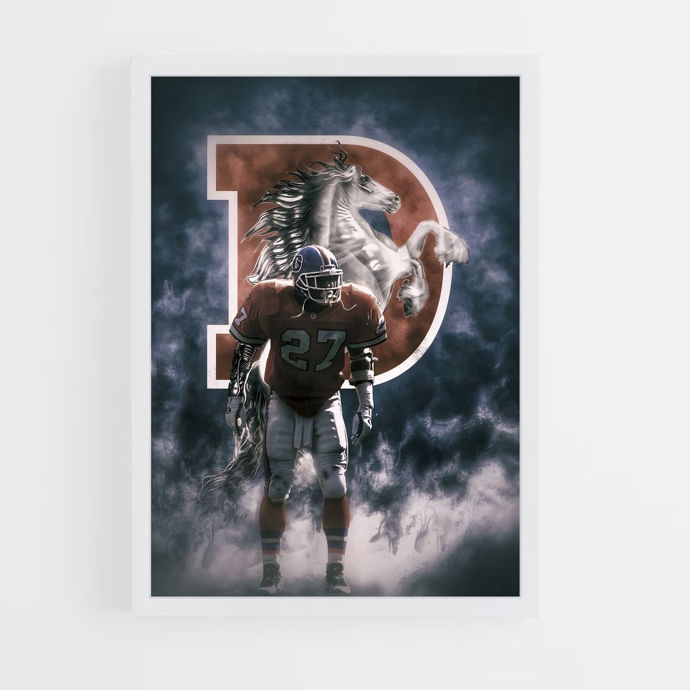 Affiche Denver Broncos Cheval – affiche Football US (vue 3)