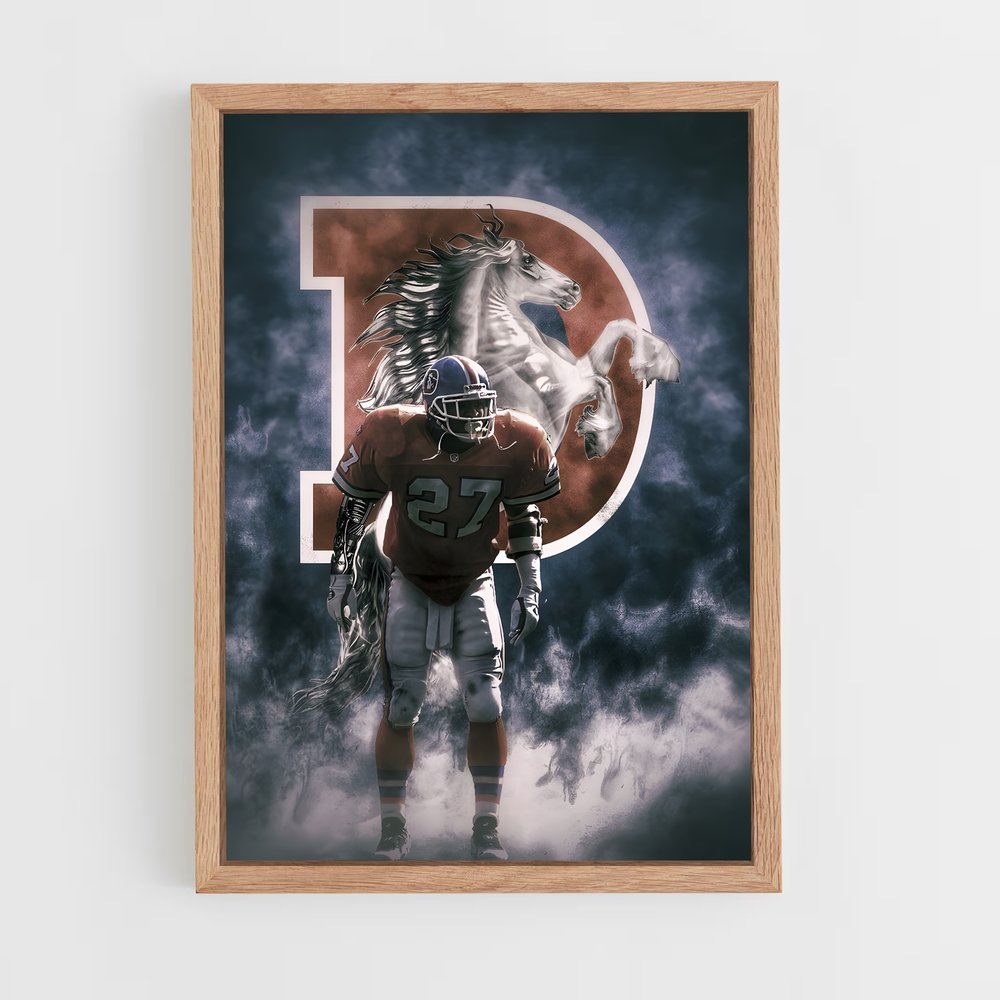 Affiche Denver Broncos Cheval – affiche Football US (vue 4)