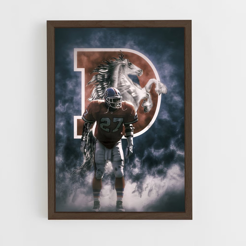 Affiche Denver Broncos Cheval – affiche Football US (vue 5)