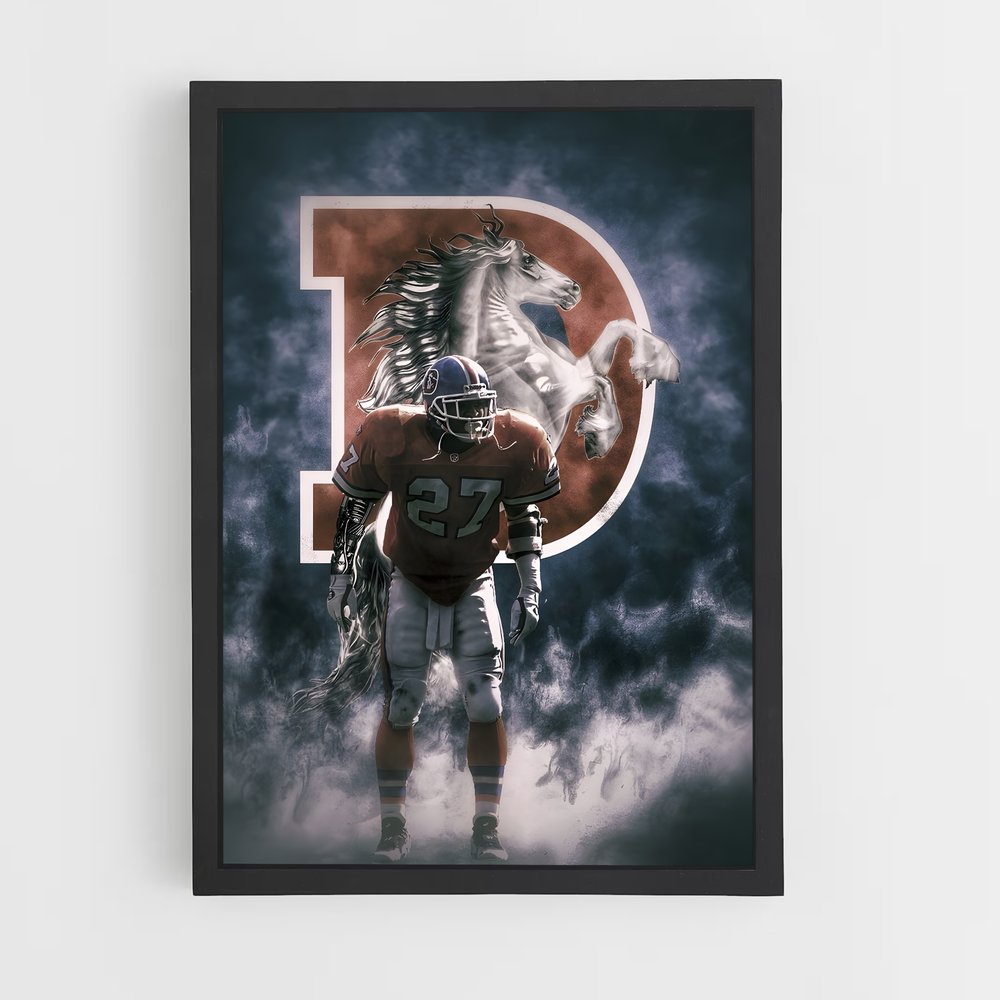 Affiche Denver Broncos Cheval – affiche Football US (vue 2)