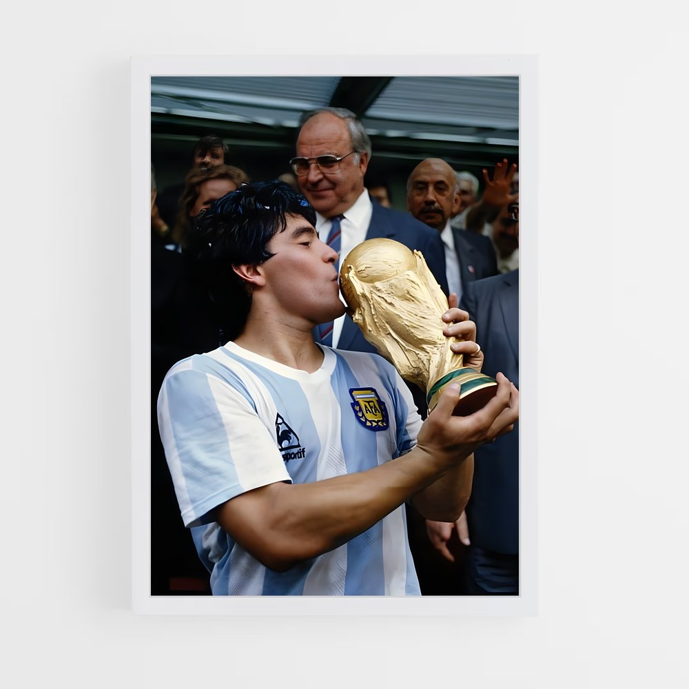 Poster Diego Maradona Coupe – affiche Football (vue 3)
