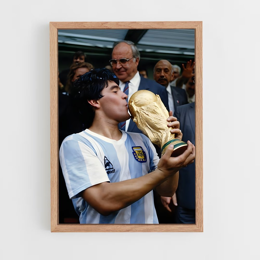 Poster Diego Maradona Coupe – affiche Football (vue 4)