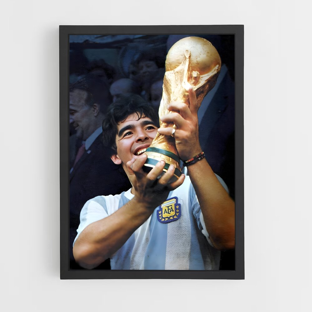 Poster Diego Maradona Victoire – affiche Football (vue 2)