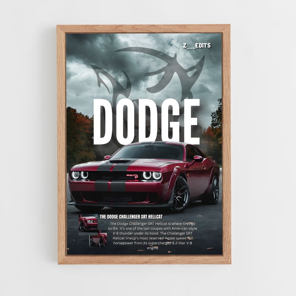 Poster Dodge SRT Hellcat (vue 4)