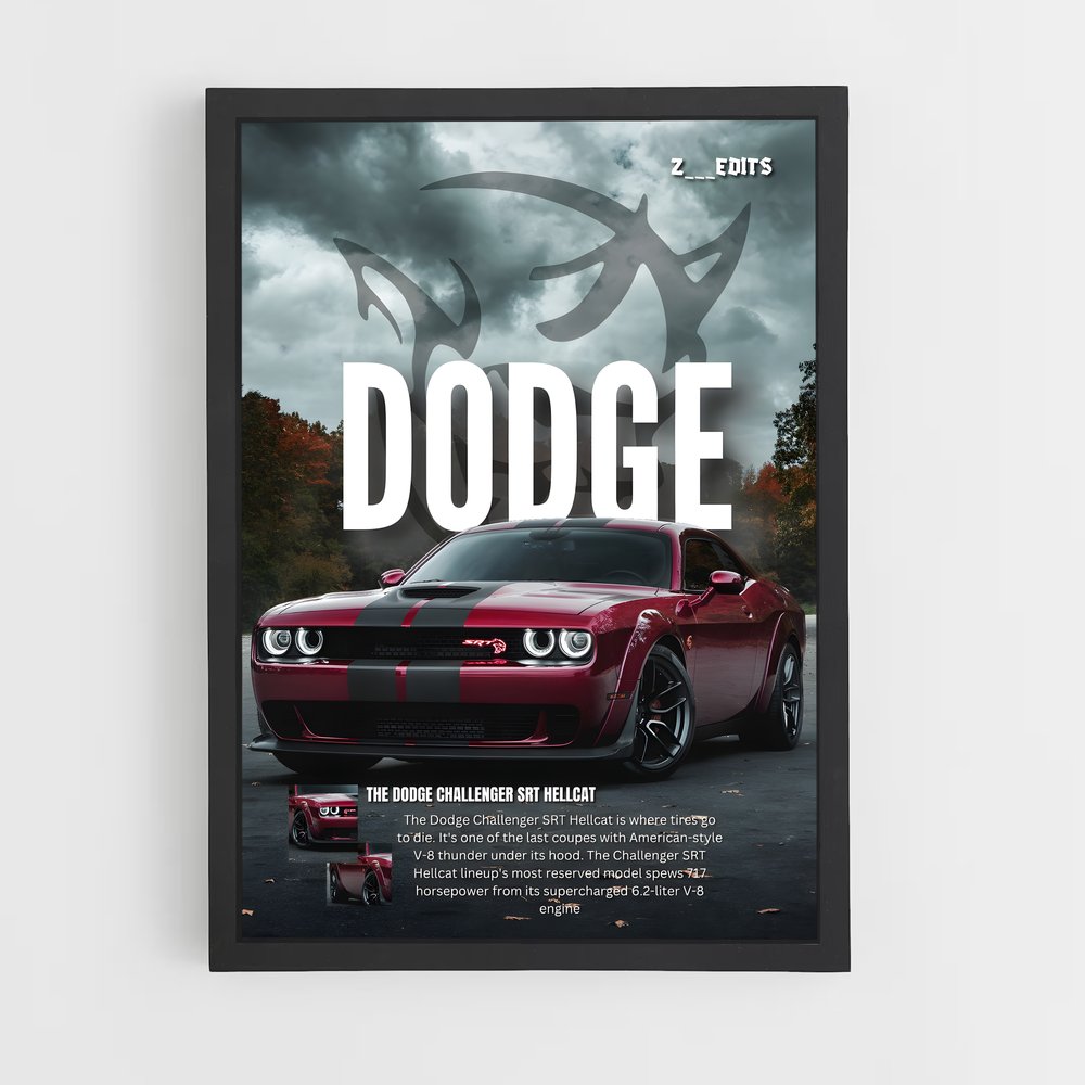 Poster Dodge SRT Hellcat (vue 2)