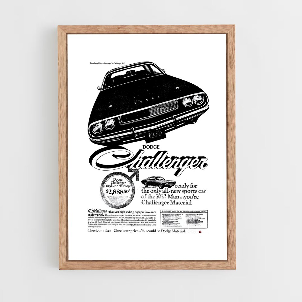 Poster Dodge 1970 (vue 4)