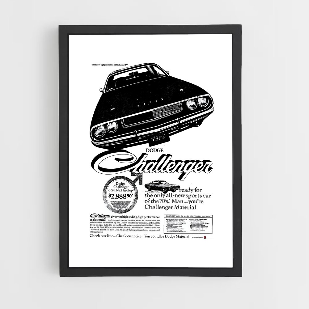 Poster Dodge 1970 (vue 2)
