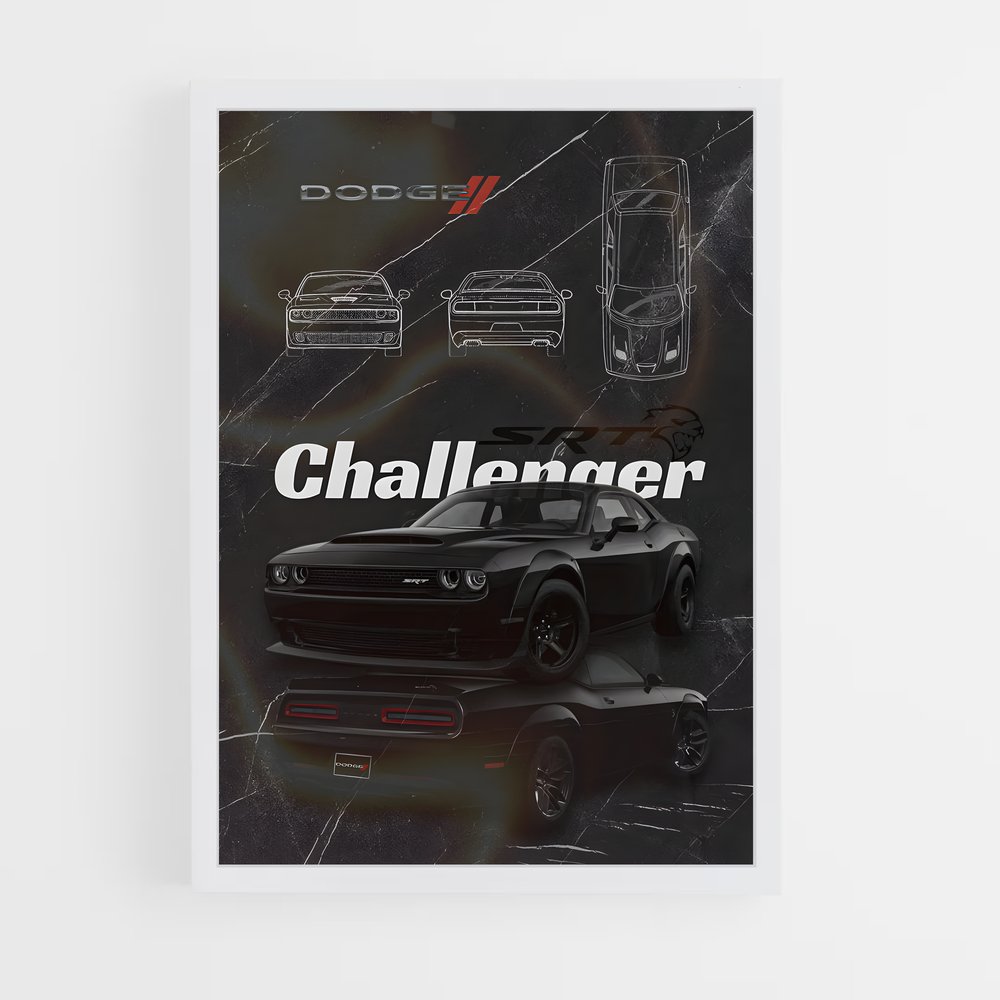 Poster Dodge II Challenger (vue 3)