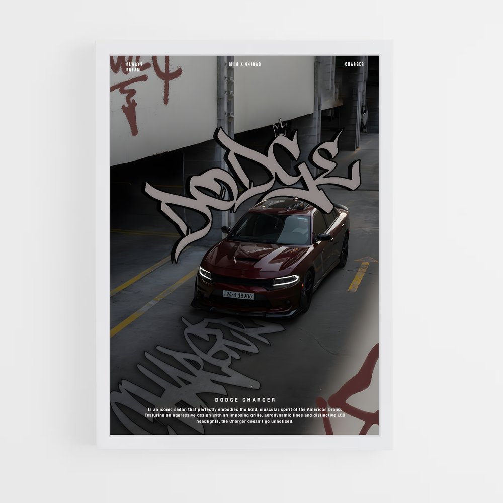 Poster Dodge Charger (vue 3)