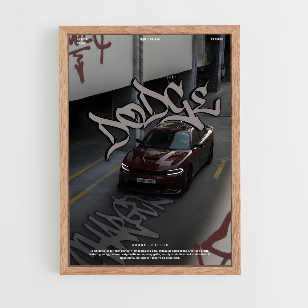 Poster Dodge Charger (vue 4)