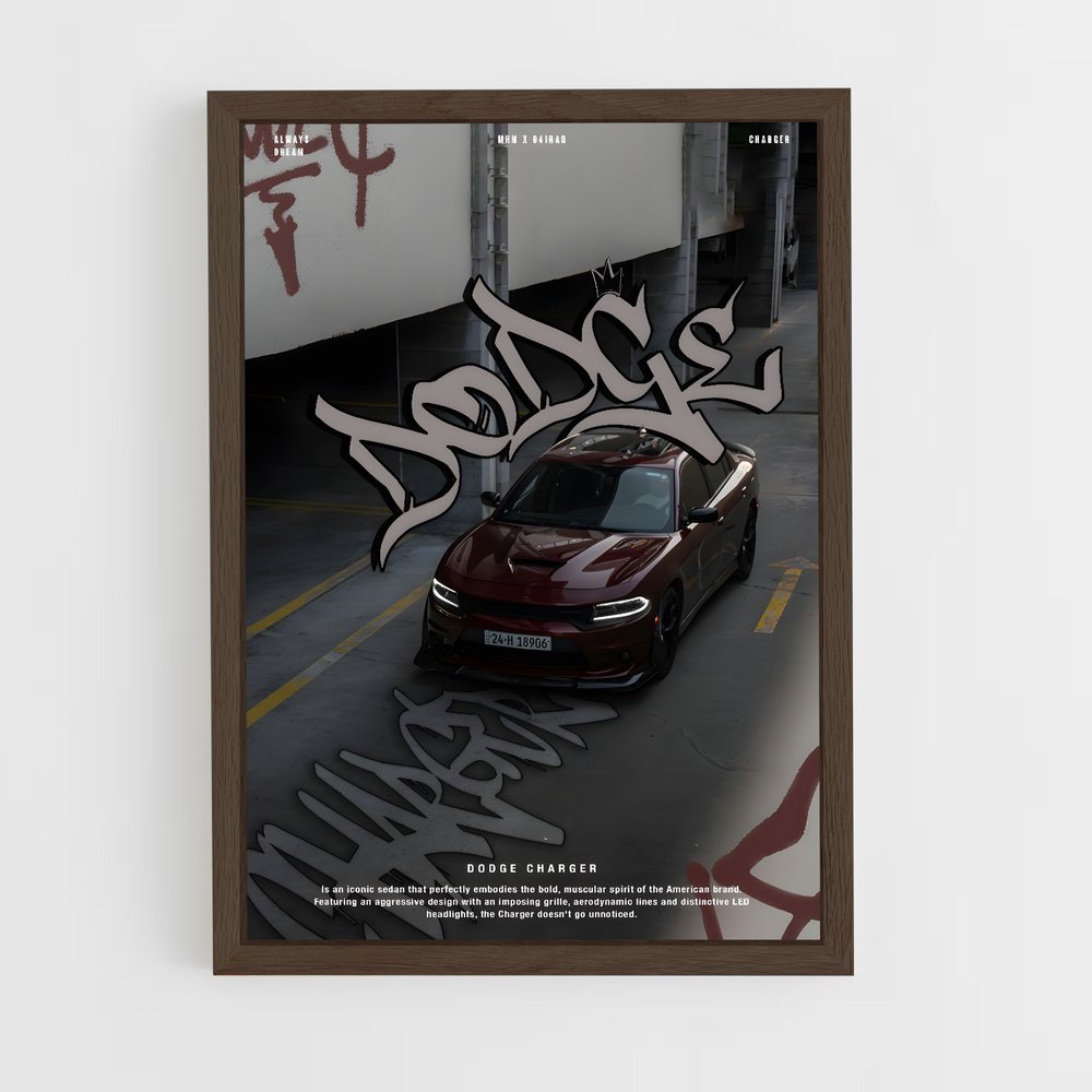 Poster Dodge Charger (vue 5)