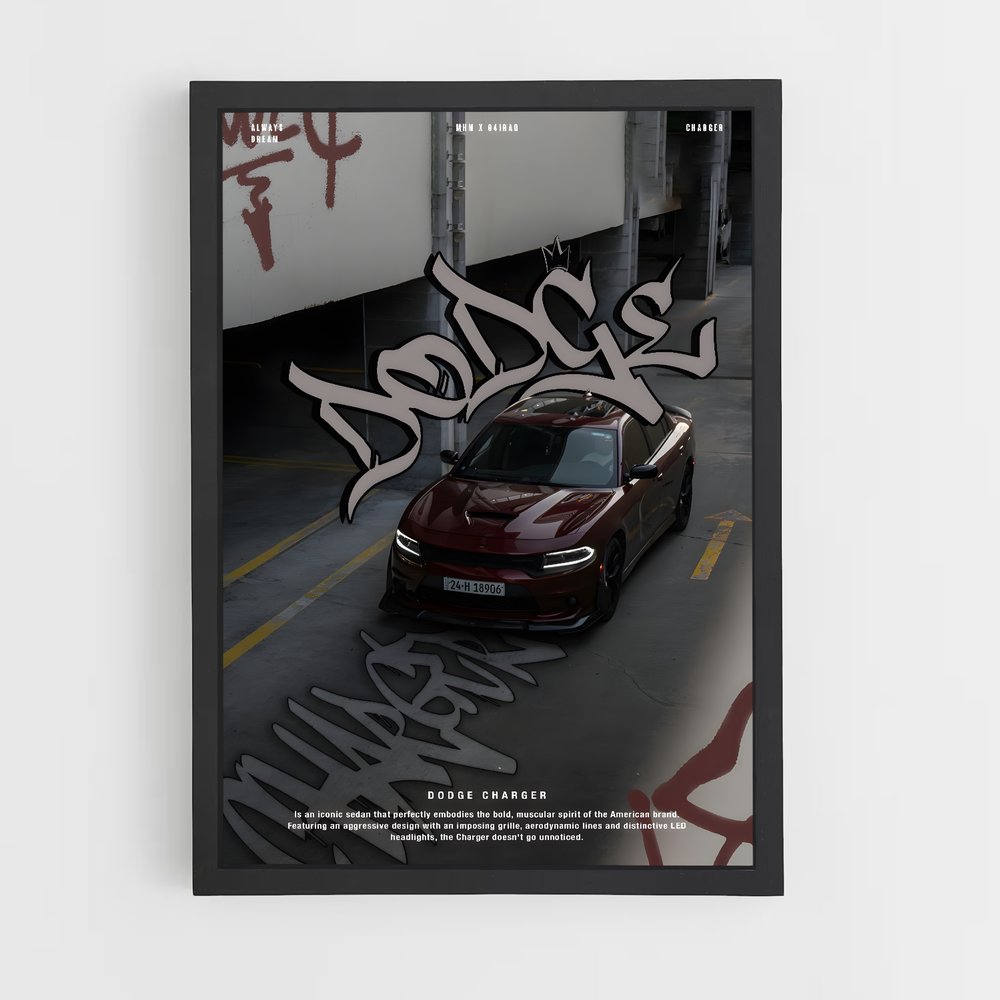 Poster Dodge Charger (vue 2)
