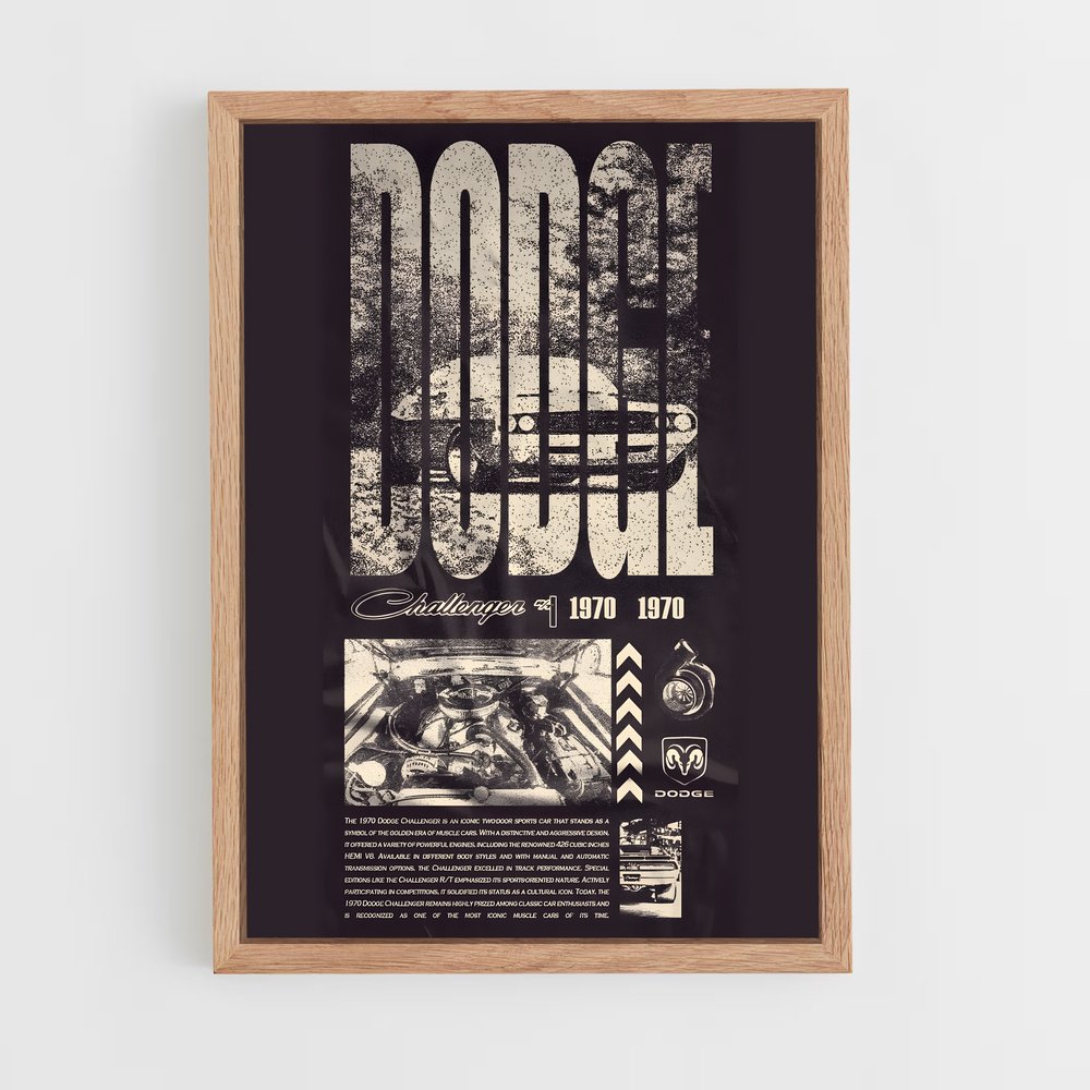 Poster Dodge Retro (vue 4)