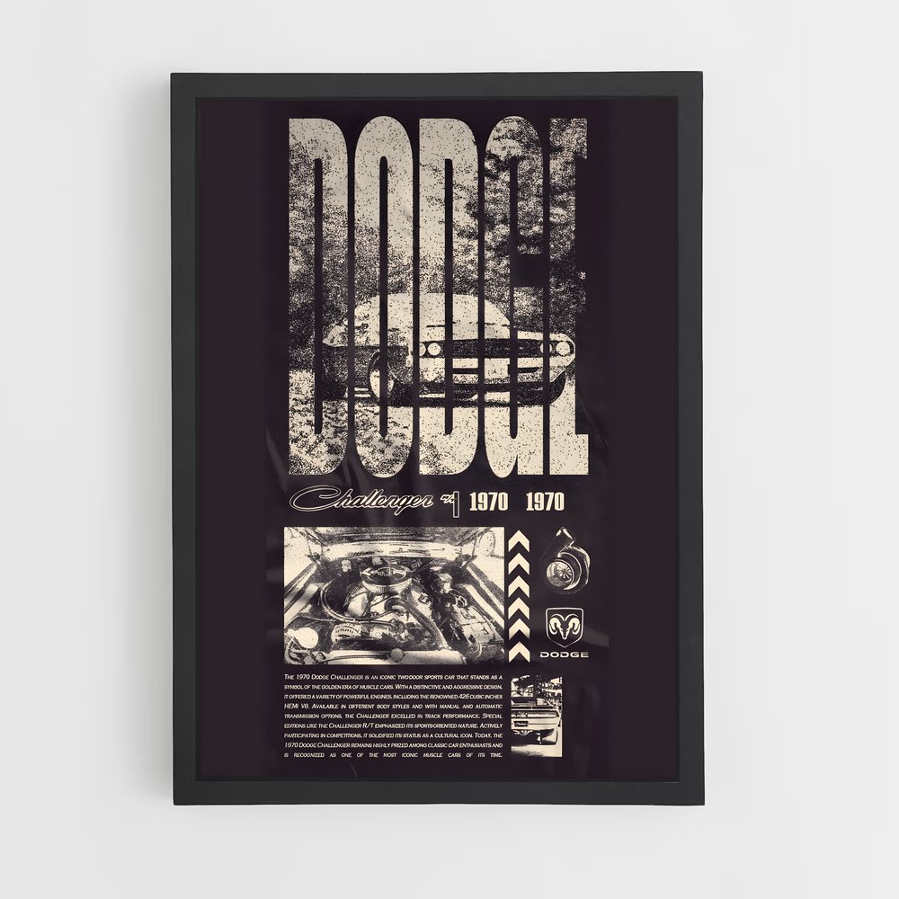 Poster Dodge Retro (vue 2)