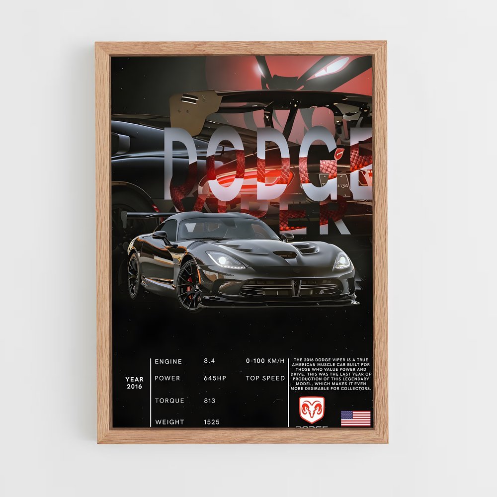Poster Dodge Viper (vue 4)