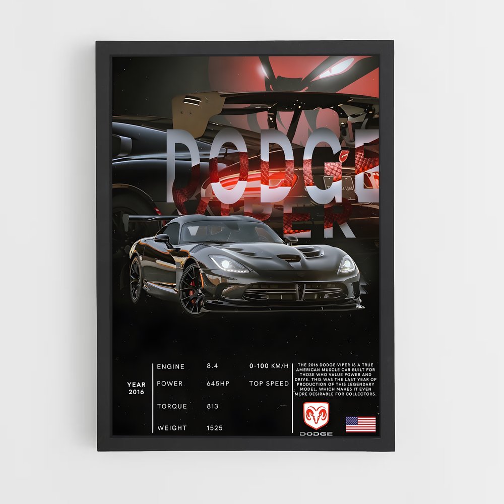 Poster Dodge Viper (vue 2)