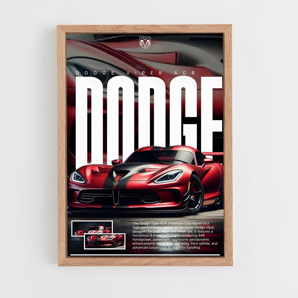Poster Dodge Viper Acr (vue 4)