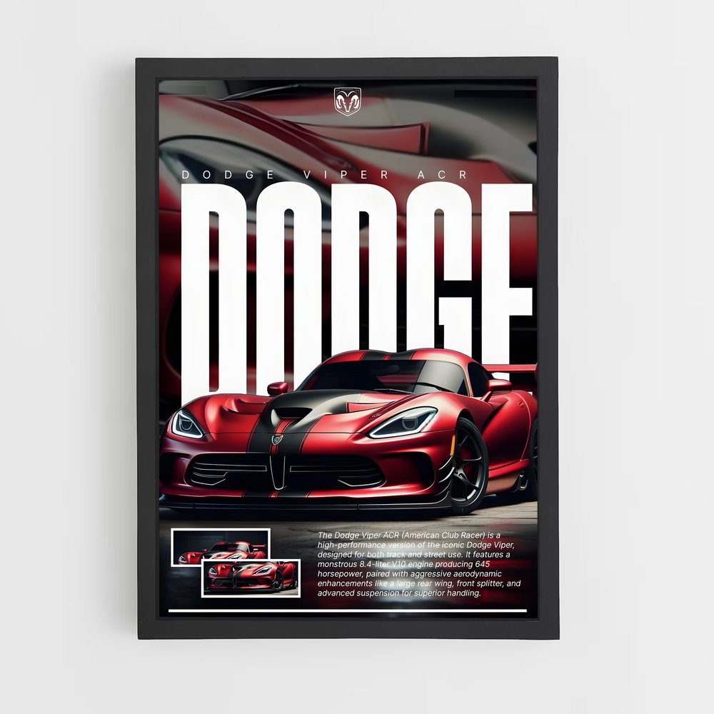 Poster Dodge Viper Acr (vue 2)