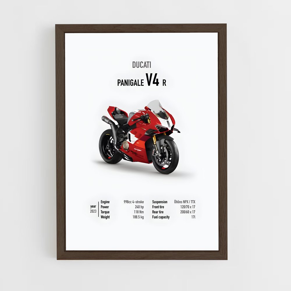 Poster Ducati Fiche Panigale V4R (vue 5)
