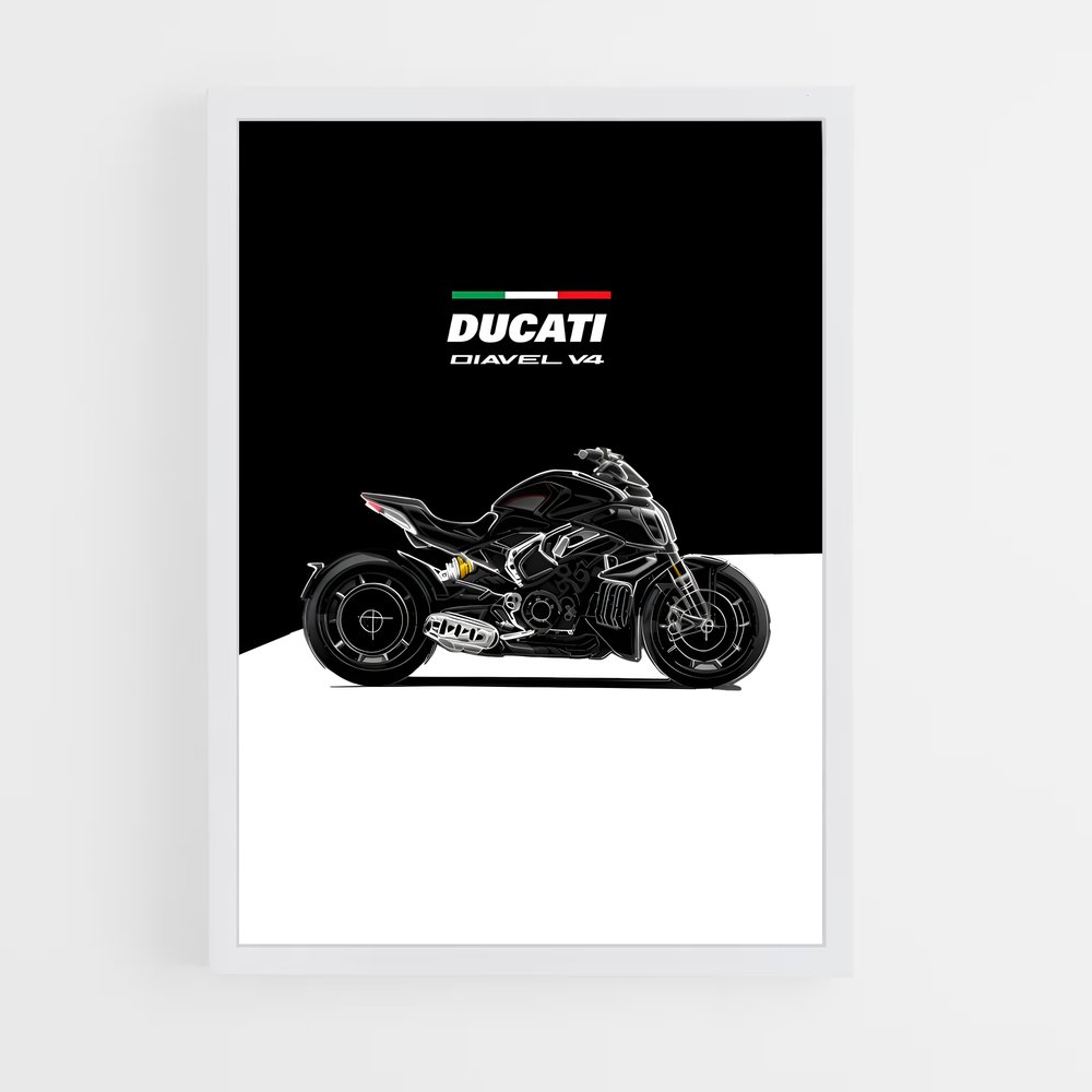 Poster Ducati Diavel V4 (vue 3)