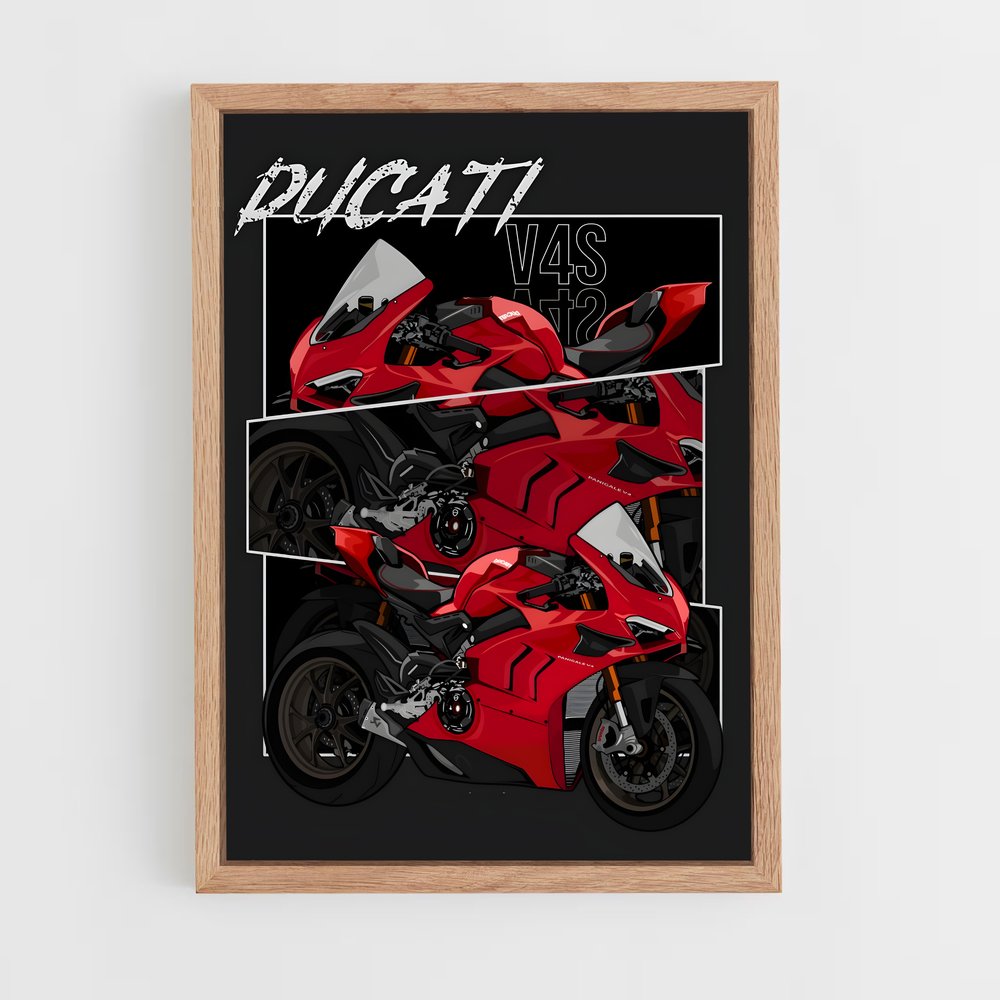 Poster Ducati V4S (vue 4)