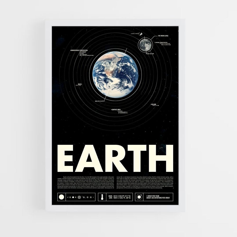Poster Terre Retro (vue 3)