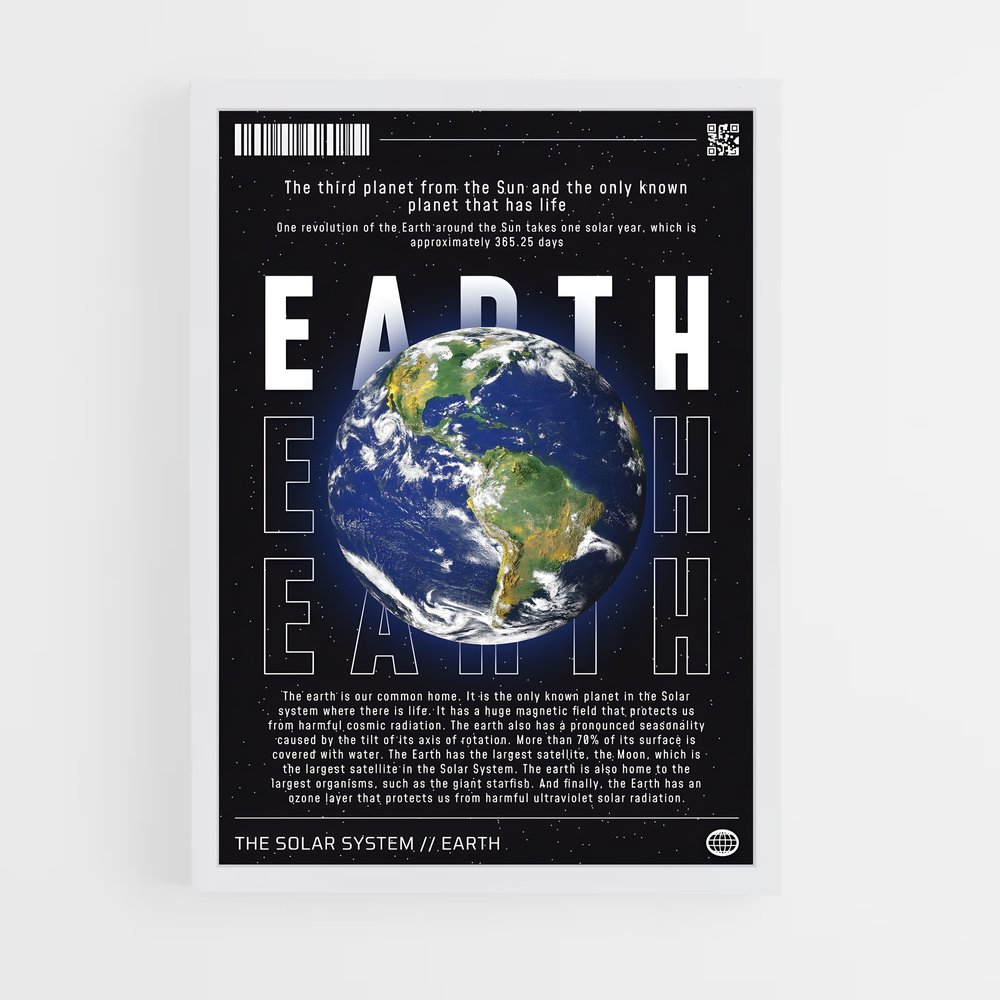Affiche Terre Système Solaire (vue 3)