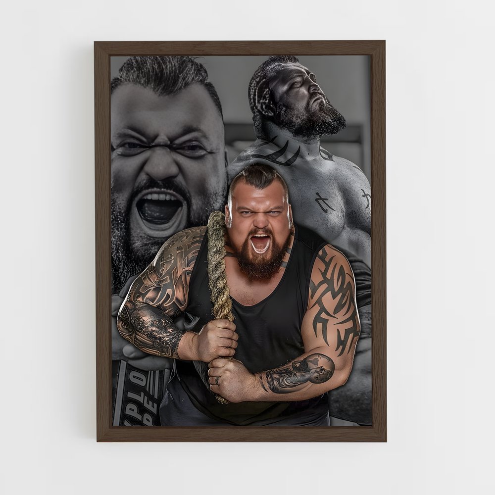 Poster Eddie Hall Corde – affiche Musculation (vue 5)