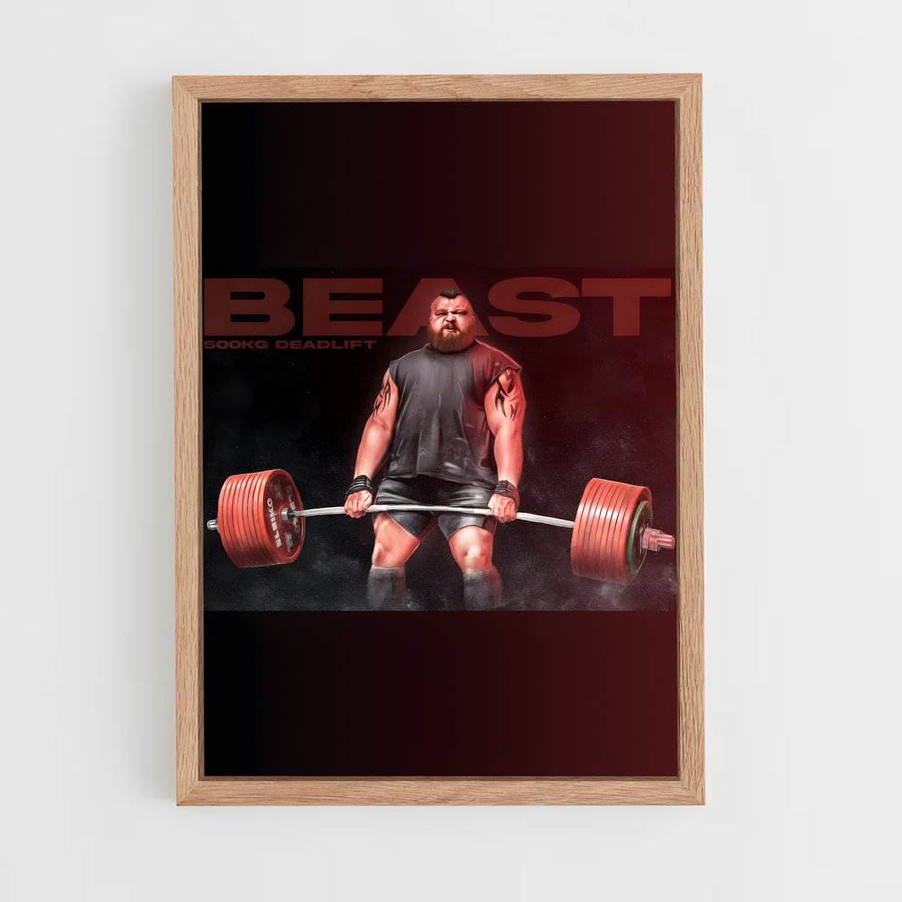 Poster Eddie Hall 500kg – affiche Musculation (vue 4)