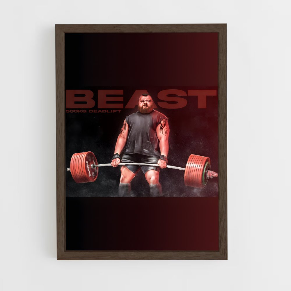 Poster Eddie Hall 500kg – affiche Musculation (vue 5)