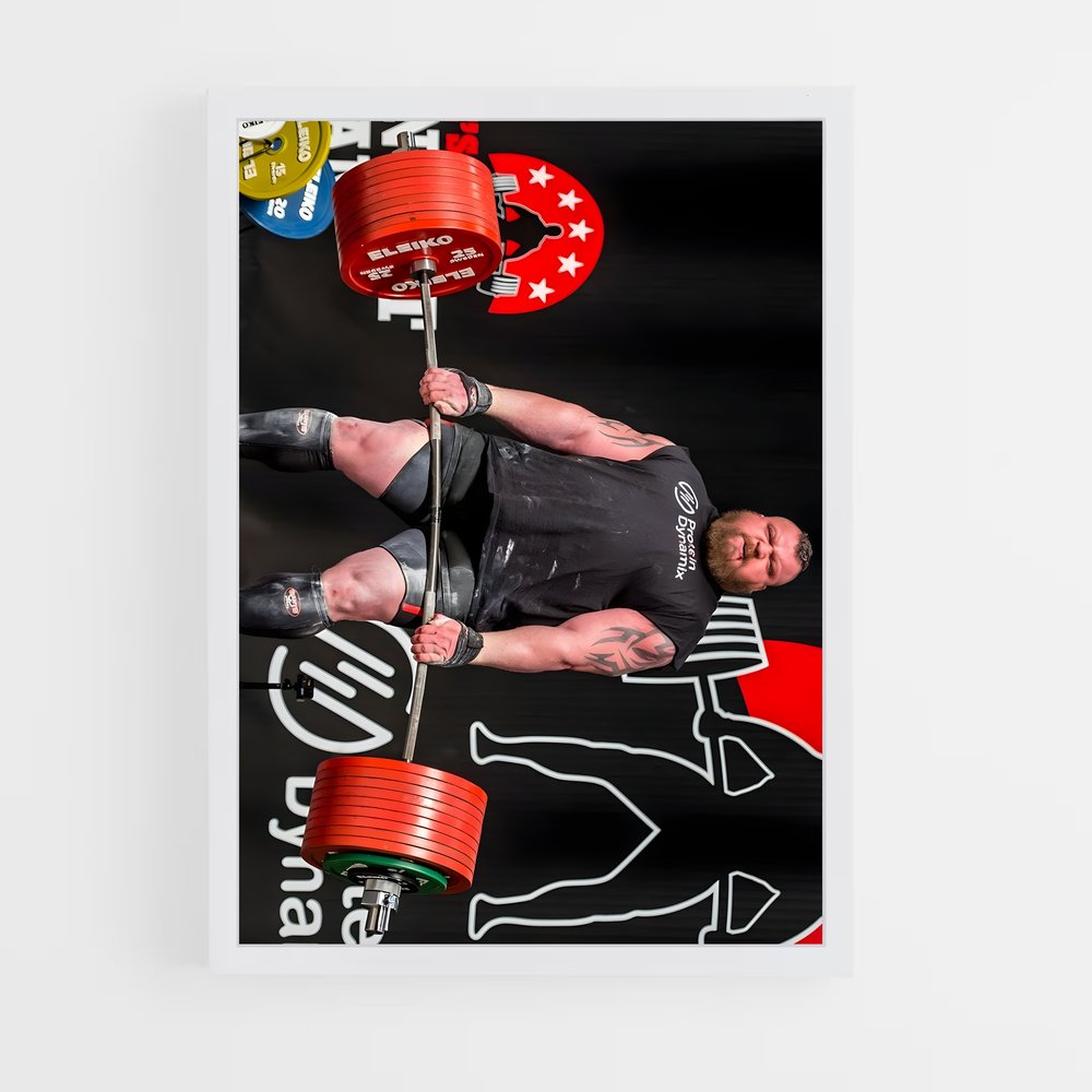 Poster Eddie Hall Deadlift – affiche Musculation (vue 3)