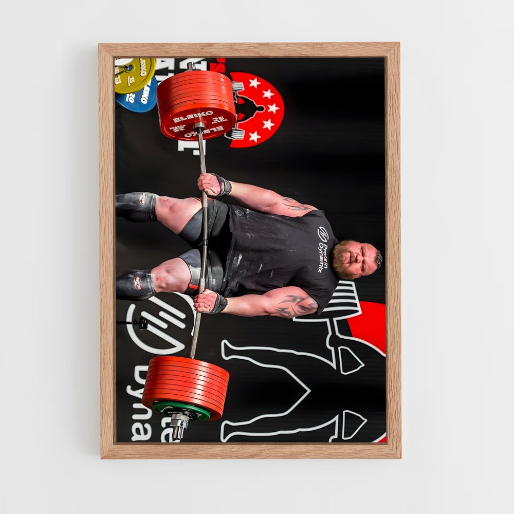 Poster Eddie Hall Deadlift – affiche Musculation (vue 4)