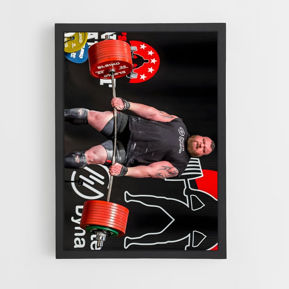 Poster Eddie Hall Deadlift – affiche Musculation (vue 2)