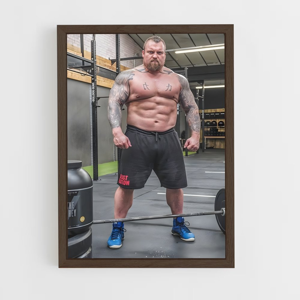 Poster Eddie Hall Abdominaux – affiche Musculation (vue 5)