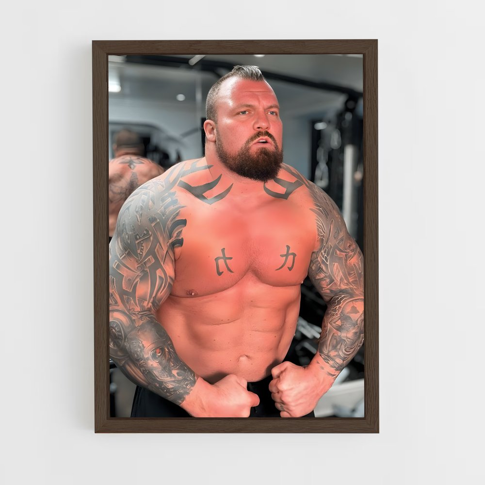 Poster Eddie Hall Muscles – affiche Musculation (vue 5)