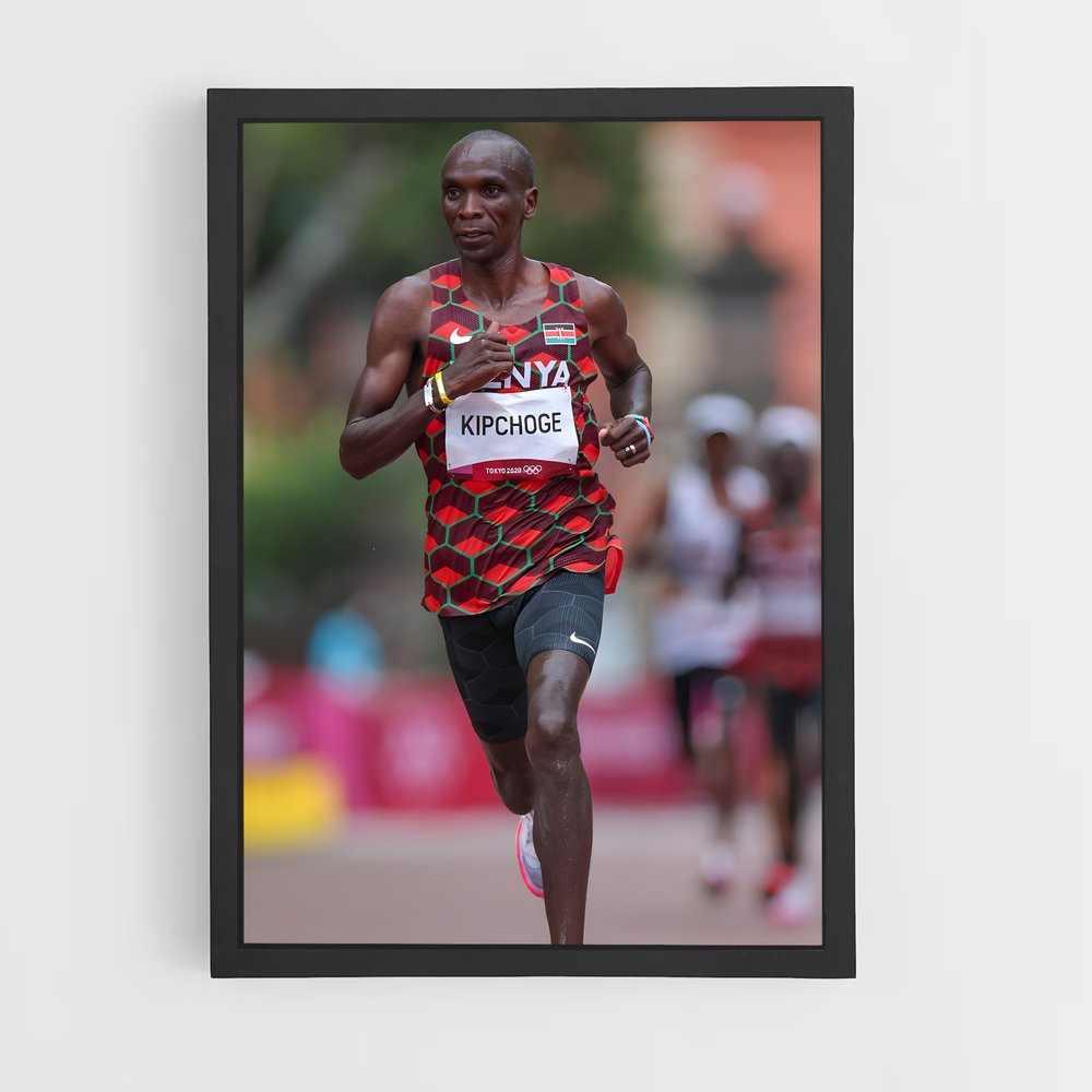 Poster Eliud Kipchoge Record – affiche Jeux Olympiques (vue 2)
