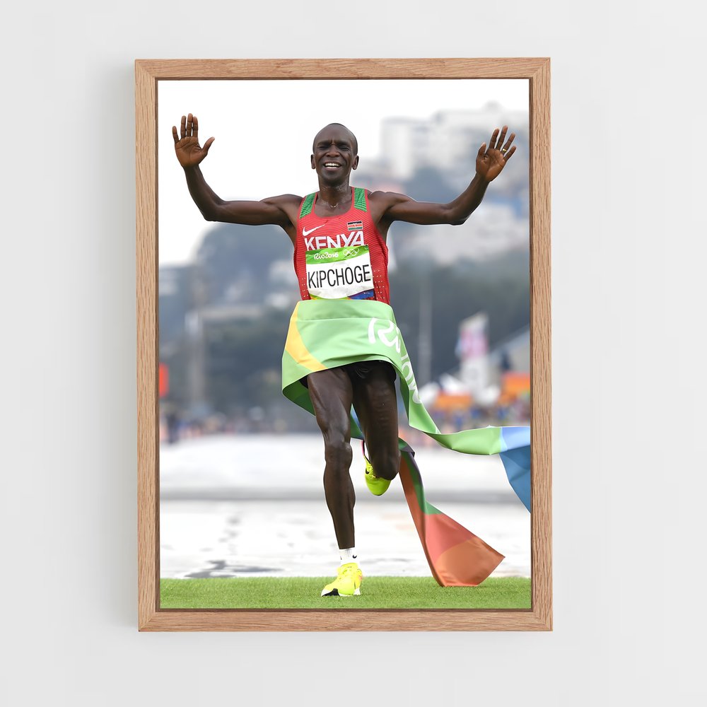 Poster Eliud Kipchoge Course – affiche Jeux Olympiques (vue 4)