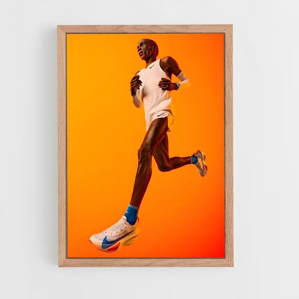 Poster Eliud Kipchoge Orange – affiche Jeux Olympiques (vue 4)