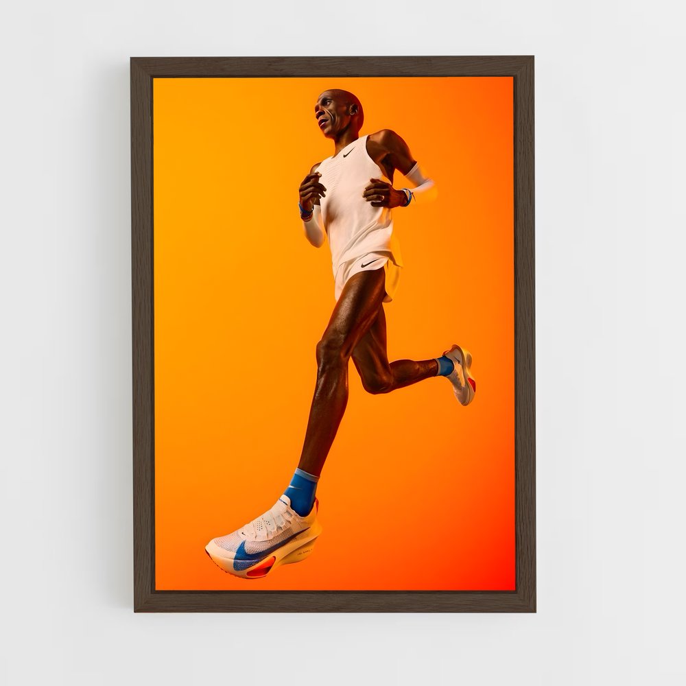 Poster Eliud Kipchoge Orange – affiche Jeux Olympiques (vue 5)