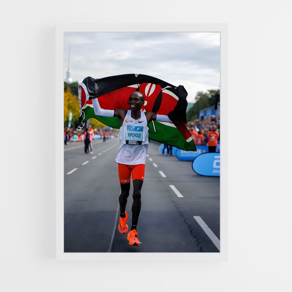 Poster Eliud Kipchoge Kenya – affiche Jeux Olympiques (vue 3)